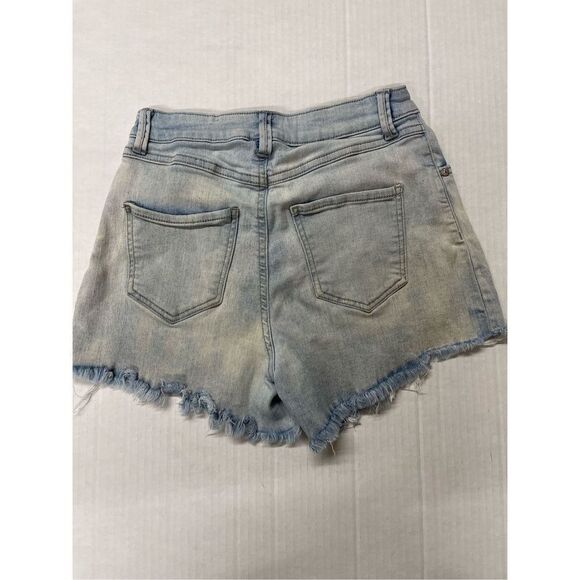 Rewash Shorts Women 1 Jean Cutoff Distressed 3/26 Waist Mid Rise Pockets‎ A14 - Picture 4 of 5
